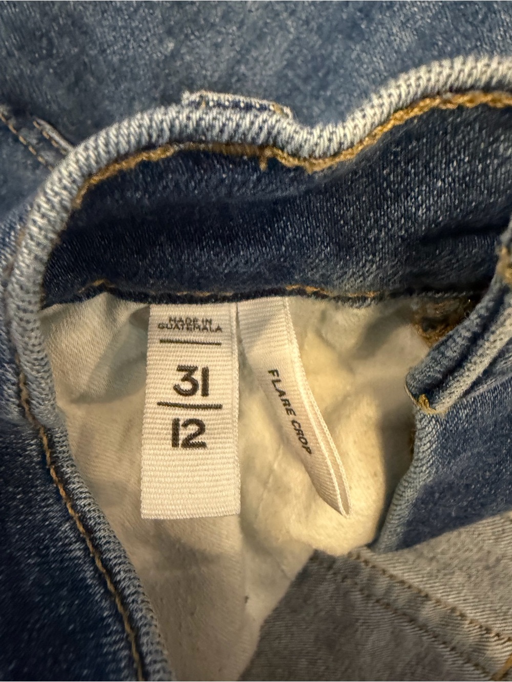 LOFT Flare Cropped Denim Jeans Size 31/12 - Picture 2 of 2
